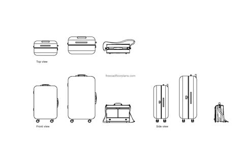 suitcase elevation drawing.